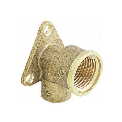 Manchon fer cuivre coude 1p f/+socle 15x21 14