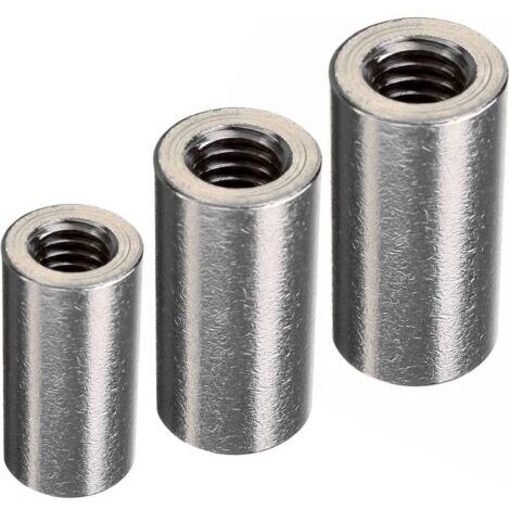 MANCHON FILETÉ M10 PACK 25 Manchon de raccordement femelle pour Tube acier Tige filetée Ecrou long rond Manchon connecteur acier Raccord plomberie Reducteur de pression
