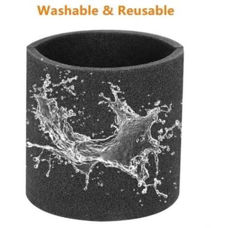 Manchon Filtrant en Mousse pour Shop Vac 90585 – Filtre Lavable et Réutilisable – Pièce de Rempla­ce­ment