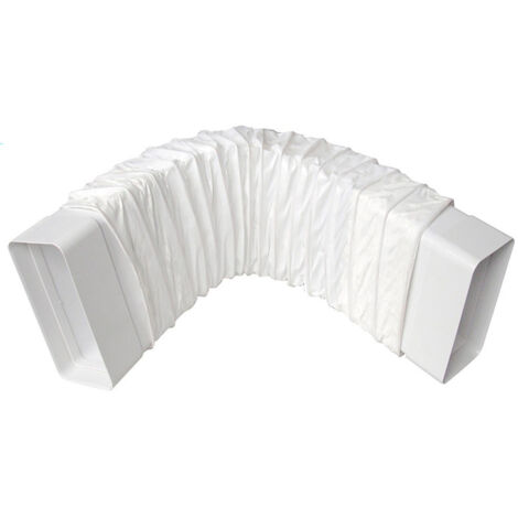 Manchon flexible Max 60 cm pour Tube Ventilation Rectangulaire 150 x 70 Blanc - First Plast