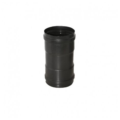 Manchon H-H Ø80 mm vitrifié noir mat – Résistant aux températures élevées – Pour cuisinières à granulés et chaudières – Dinak
