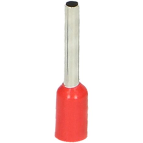 Manchon isolé, section maximale 1mm?, Longueur d'un manchon cuivre 8mm, 100 pièces.
