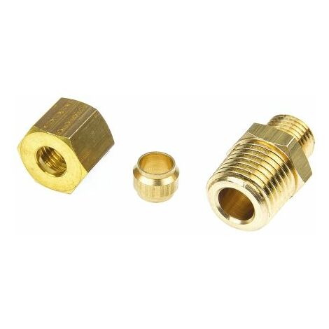 Manchon Laiton Droit Legris R Mâle 1/4pouce - Femelle ( Prix pour Paquet de 5 )