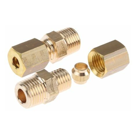 Manchon Laiton Droit Legris R Mâle 1/8pouce - Femelle ( Prix pour Paquet de 5 )