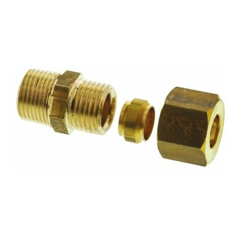 Manchon Laiton Droit Legris R Mâle 3/8pouce - Femelle ( Prix pour Paquet de 5 )