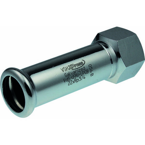 Manchon long à sertir / taraudé - Xpress Carbone - Aalberts integrated piping systems - FF Diamètre 28 - 3/4'