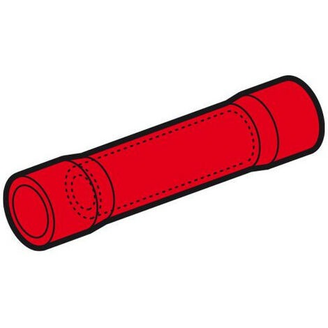 Manchon préisolé bout à bout rouge (0,25 à 1,5 mm²)  (PL03M)