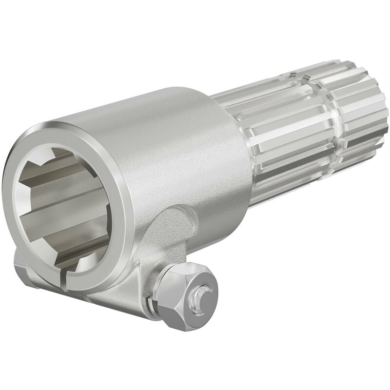 Manchon Prise de force Cardan 175mm Logement pour arbre cannelé 1 3/4' 6D Sortie 1 3/4' 20D Tracteur