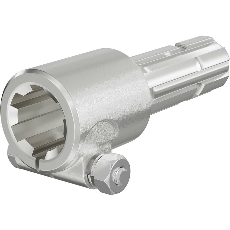 Manchon Prise de force Cardan 175mm Logement pour arbre cannelé 1 3/4' 6D Sortie 1 3/8' 6D Tracteur