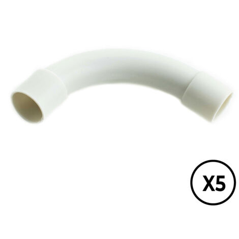 Manchon Pvc Courbe A 90° ø 16 Mm, Gris, 5 Unités