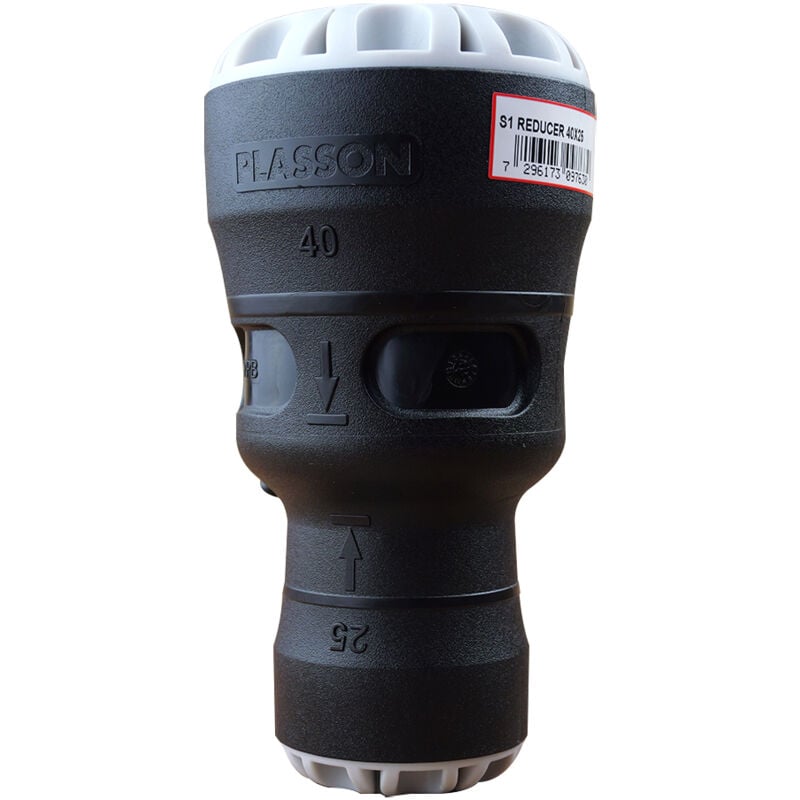 Manchon réduit encliquetable Ø40x25 tube pe - Série 1 Plasson