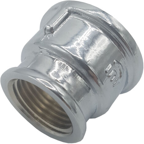 Manchon réducteur en laiton chromé 3/4"x1/2" femelle/femelle
