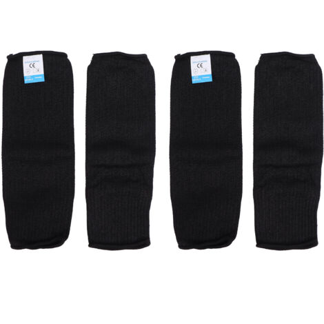 Manchons de protection anti-coupures 4 pièces, manches de sécurité résistantes aux morsures pour bras, noir