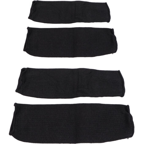 Manchons de protection anti-coupures pour bras, manches de sécurité résistantes aux morsures, 4 pièces, noir