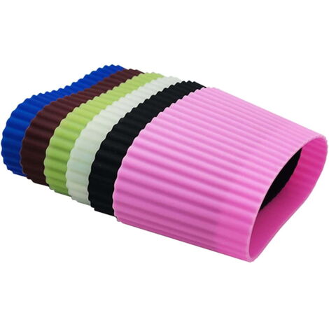 Manchons en Silicone pour Gobelet à Café, Lot de 6 Protections Antidérapantes et Isolantes Résistantes à la Chaleur