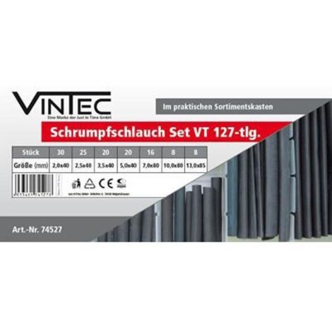 Manchons gaine thermo-rétractable 40 à 85 mm coffret 127 pces VINTEC