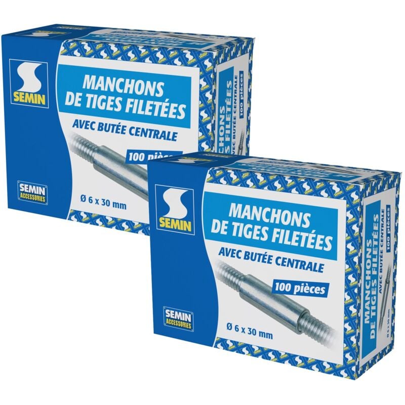 Manchons pour Tige Filetée Semin 6 x 30 mm - boite de 100 (lot de 2)