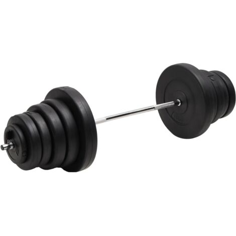 Mancuerna con discos 90 kg vidaXL