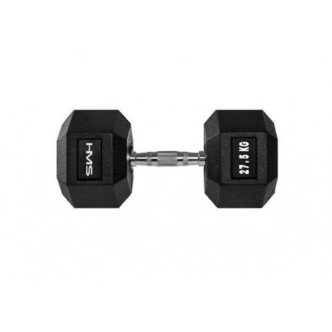 Mancuerna HMS HEX PRO de 27,5 kg - entrenamiento de fuerza, acero macizo