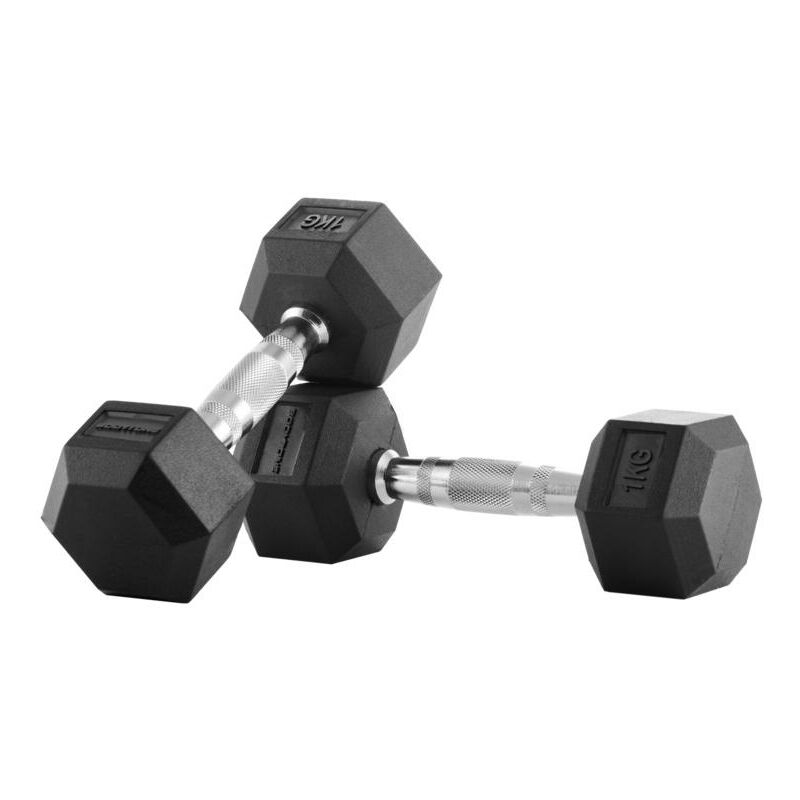 

Mancuernas de goma hexagonales Bodytone (par) 4kg