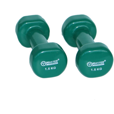 Mancuernas de vinilo 2 x 1,5 kg MASTER