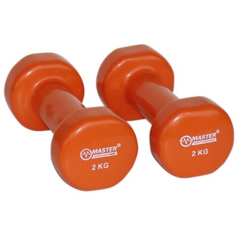 Mancuernas de vinilo 2 x 2 kg MASTER