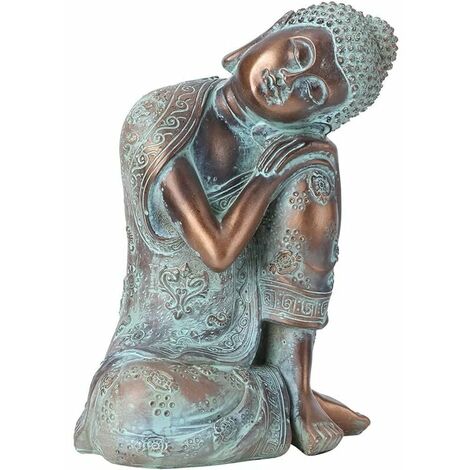 Mandala Sculptures, Statue de Bouddha Figurine M&eacute ditation D&eacute cor Bronze Couleur Antirouille Sculpture D&eacute coration pour Int&eacute rieur/Ext&eacute rieur pour Jardin Yard