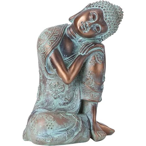 Mandala Sculptures, Statue de Bouddha Figurine M&eacuteditation D&eacutecor Bronze Couleur Antirouille Sculpture D&eacutecoration pour Int&eacuterieur/Ext&eacuterieur pour Jardin Yard