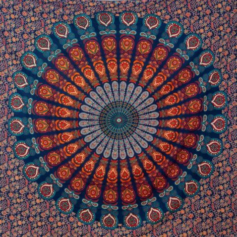 Mandala-Wandbehang, großes Strandtuch, Schal oder Wandteppich