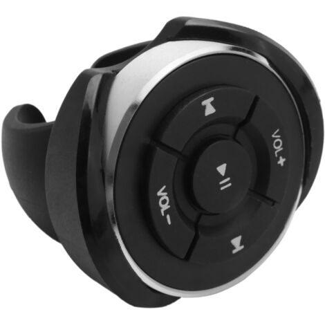 Mando a distancia Bluetooth universal LIFCAUSAL para volante de coche y manillar de motocicleta/bicicleta con botones multimedia integrados.