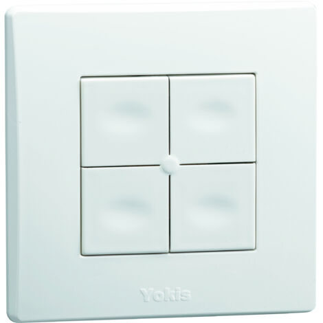 Mando a distancia de pared de 4 botones para la gama de radios "Power", YOKIS, Ref. TLM4T45P