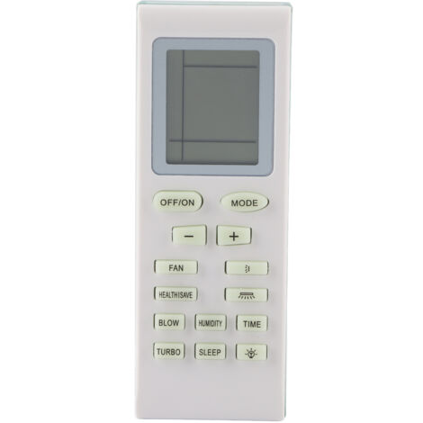 Mando a distancia para aire acondicionado Sanyo, ABS blanco duradero.