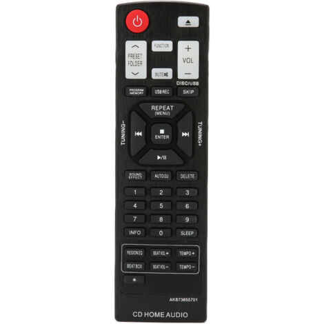 Mando a distancia para sistemas de audio LG Mini HiFi sin necesidad de programación, universal y fácil de usar