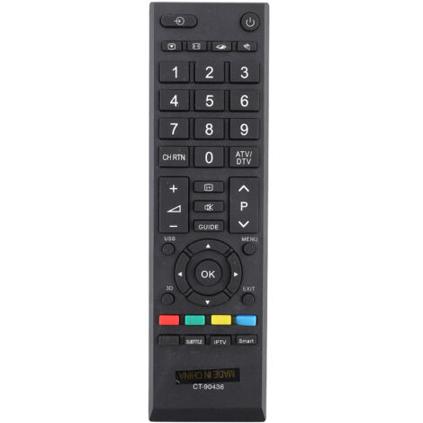 Mando a distancia para televisores Toshiba CT-90436, CT-90325, CT-90351, CT-90329, CT-90380, CT-90386, CT-90336 - Enchufe universal