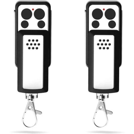 Mando a distancia universal para puertas - Paquete de 2 mandos a distancia de 433,92 MHz - Compatible con 114253, OLD 104250, RED 104257, 104251, 104350 - 4 canales, código variable, diseño deslizante