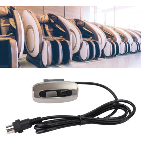 Mando de control eléctrico de 5 pines para sillones reclinables con puertos USB y Tipo-C para sillones y sofás.
