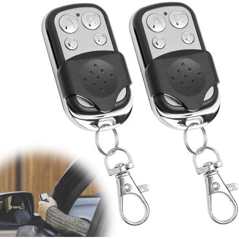 Mando Garaje Universal, 2 Pcs Mando Puerta a Distancia Garaje Clonador Automaticas, Compatible con Pitido de Puertas Universal, Código Variable de 433,92 MHz con 4 Botones