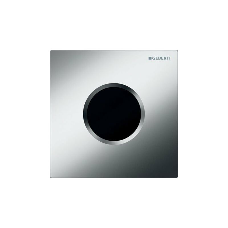 

Mando para urinario Geberit con desagüe electrónico, funcionamiento a pilas, placa de recubrimiento tipo 01, color: cromado mate - 116.031.46.5