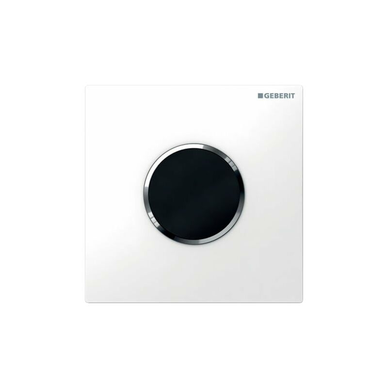 

Mando para urinario Geberit con desagüe electrónico, funcionamiento con batería, tapa tipo 10, color: blanco / cromado brillante - 116.035.KJ.1