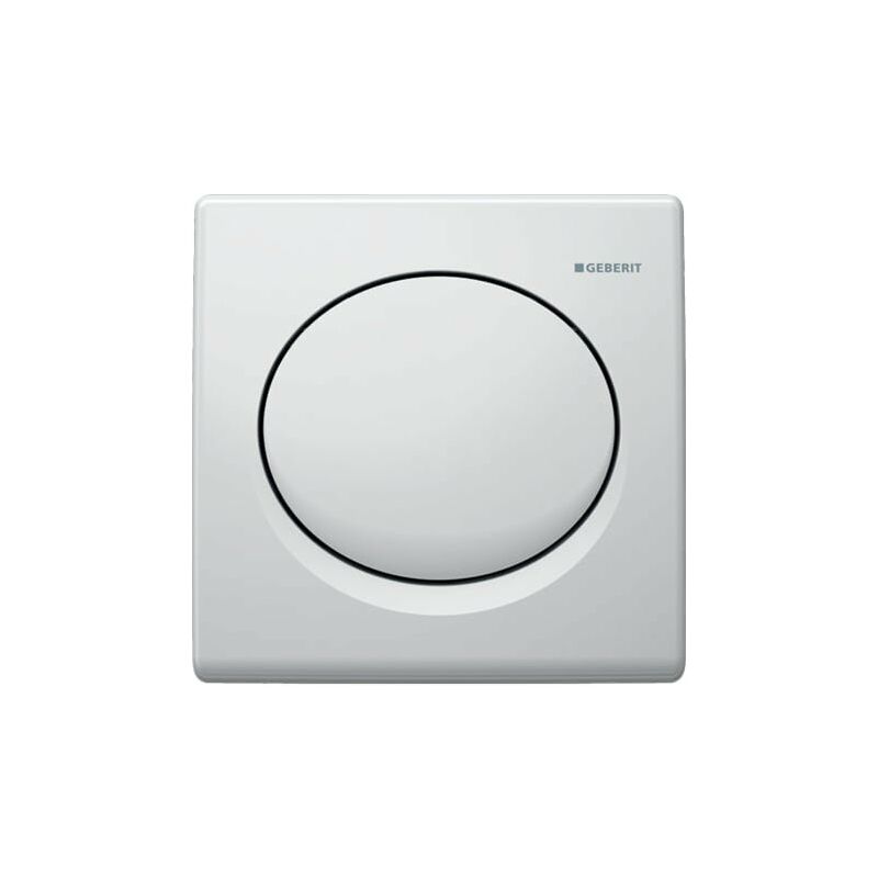

Mando para urinario Geberit con desagüe neumático, placa de accionamiento de plástico, Basic, color: blanco-alpino - 115.820.11.5