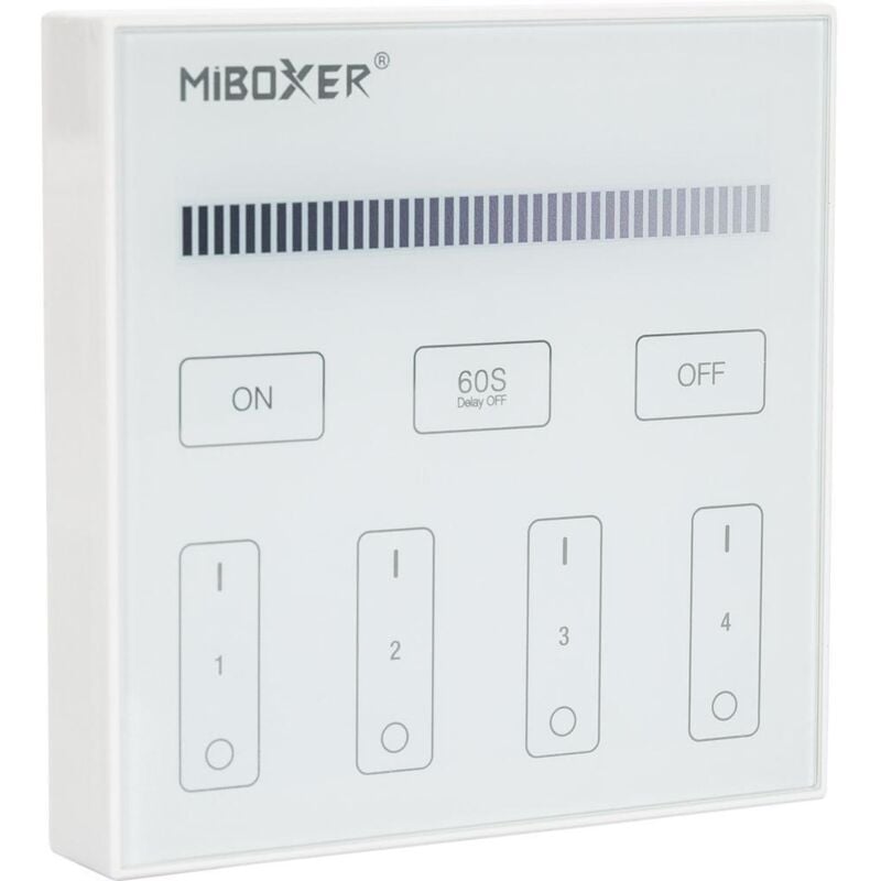 

Mando RF para Regulador LED Monocolor 4 Zonas MiBoxer B1 Monocolor - Monocolor