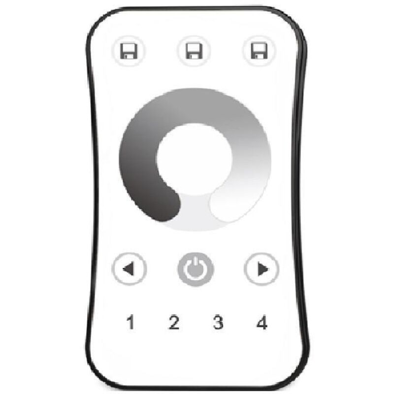 

Mando RF para Reguladores RF Monocolor 4 Zonas Negro - Negro