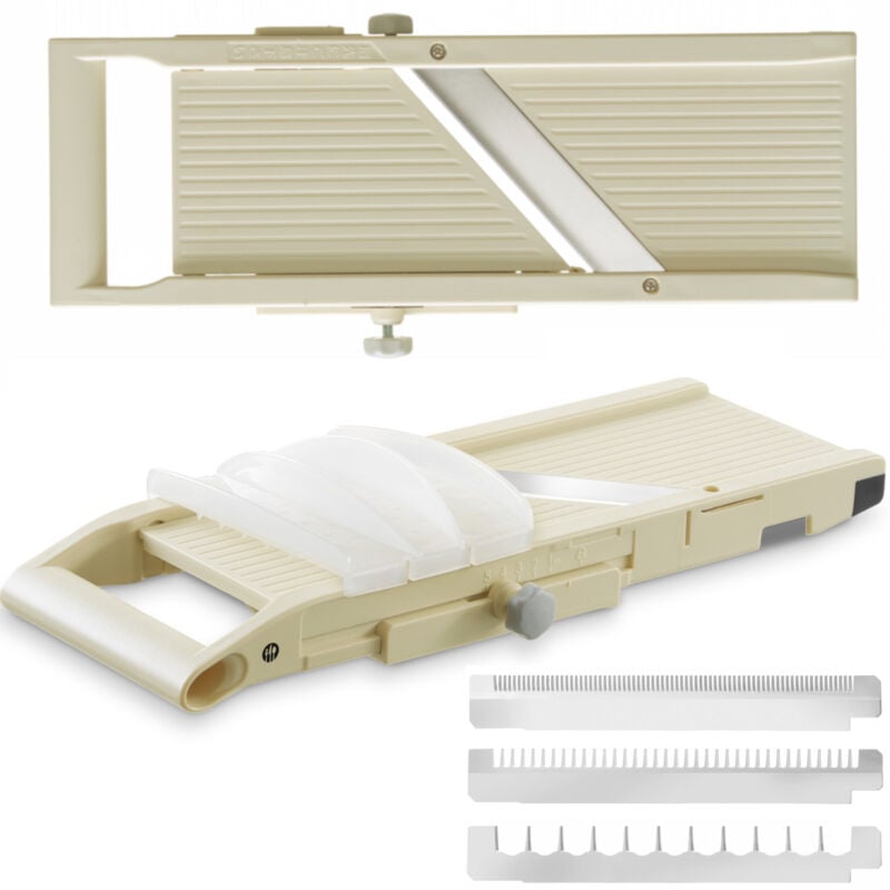 Mandoline japonaise trancheuse pour tranches de poteaux, 3 lames Shogun remplaçables 380 x 158 mm