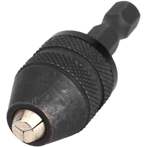 Mandril hexagonal autoajustable de 1/4 de pulgada para adaptador de broca de cambio rápido con mecanismo de bloqueo de 0,3-3 mm.