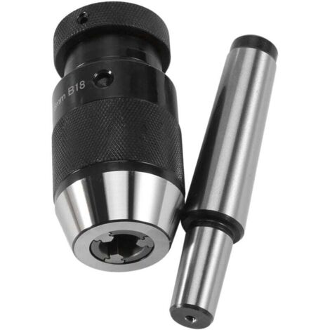 Mandril sin llave de 1-16 mm B18 + eje cónico Morse MT3 M12 DIN228A
