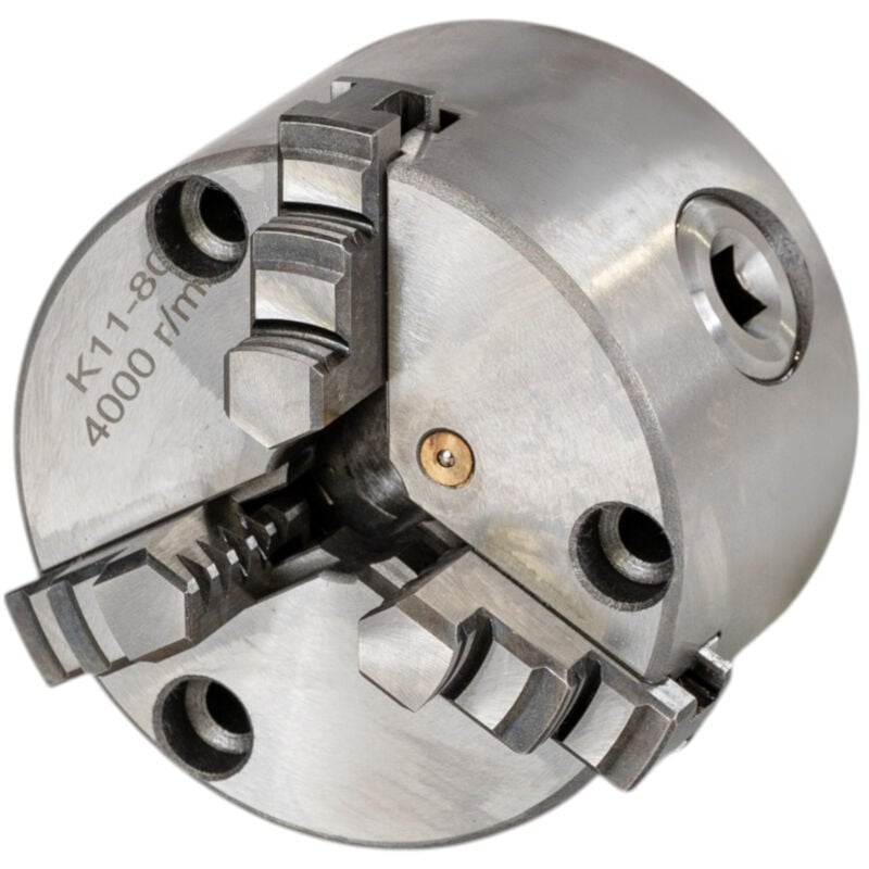 Torros - Mandrin 3 mors à serrage concentrique corps en fonte ø80 mm montage frontal pour plateau diviseur THV-4 TKL80