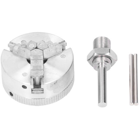 Mandrin 3 Mors Autocentrant pour Tour avec Tige de Liaison M12x1 et Capacité de Serrage 10‑35mm