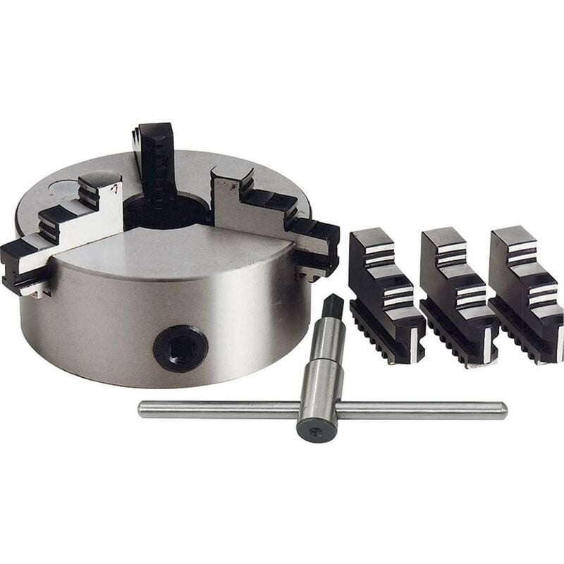 Mandrin žç 3 mors concentriques pour tour metaux tournage Žÿ125 Fervi M049/125