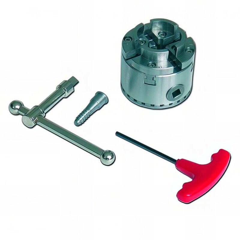 Holzprofi - Mandrin 4 mors d. 70 mm + bague 1' x 8 tpi à M33 x 3,5 mm - dw-man-mini