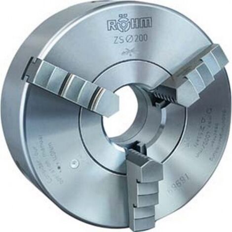 Mandrin à 3 mors ZG n° 315, fonte, Taille Ø : 160 mm, Cône court KK 5, Ø de trou traversant E 42 mm, Vitesse max. : 3600 tr/mn